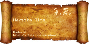 Hertzka Rita névjegykártya